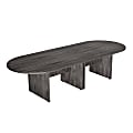 IVA ProSeries Racetrack Oval Conference Table, 29-9/16”H x 120"W x 47-1/16"D, Smoke Oak