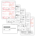 ComplyRight® W-2 Tax Forms Set, 6-Part, 2-Up, Copies A, B, C, D, Laser, 8-1/2" x 11", Pack Of 100 Forms And Envelopes
