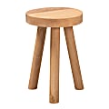 bali & pari Terah Mid-Century Modern Ottoman Footstool, 17-1/2”H x 12-7/16”W x 12-7/16”D, Natural Brown