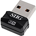 SIIG IEEE 802.11n Wi-Fi Adapter for Desktop Computer/Notebook - Mini USB - 150 Mbit/s - 2.40 GHz ISM - External