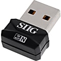 SIIG IEEE 802.11n Wi-Fi Adapter for Desktop Computer, Notebook - Mini USB - 150 Mbit/s - 2.40 GHz ISM - External 1 thumbnail image