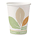 Dart® Bare® Eco-Forward® PLA Paper Hot Cups, 12 Oz, Leaf, 50 Cups Per Bag, Carton Of 20 Bags