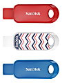 Sandisk Cruzer Snap USB Flash Drive, 16GB, Multicolor, Pack Of 3 1 thumbnail image