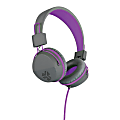 JLab® Neon Headphones With Universal Microphone, Gray/Purple