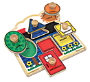 Melissa & Doug First Shapes 5-Piece Jumbo Knob Puzzle 1 thumbnail image