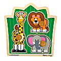 Melissa & Doug Jungle Safari Friends 3-Piece Jumbo Knob Puzzle