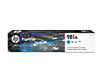 HP 981A PageWide Cyan High-Yield Ink Cartridge, J3M68A 1 thumbnail image