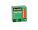 Scotch® Magic™ 810 Tape, 1/2" x 1296", Pack Of 2 Rolls