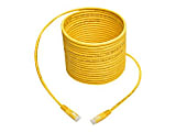 Tripp Lite Cat6 Cat5e Gigabit Molded Patch Cable RJ45 M/M 550MH Yellow 35ft 35' - 128 MB/s - Patch Cable - 35 ft - 1 x RJ-45 Male Network - 1 x RJ-45 Male Network - Gold Plated Contact - Yellow