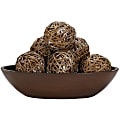 Nearly Natural 3 3/4"H Wicker Decorative Balls, Set Of 6