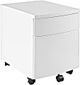 Eurostyle Ingo 16"D Vertical 2-Drawer Commercial Rolling File Cabinet, White