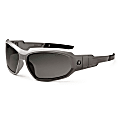 Ergodyne Skullerz® Safety Glasses, Loki, Anti-Fog, Matte Gray Frame, Smoke Lens