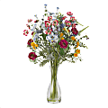 Nearly Natural 26"H Silk Veranda Garden Flower Arrangement With Vase