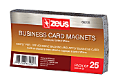 Baumgartens® Business Card Magnets, 2" x 3 1/2", Black, Pack Of 25