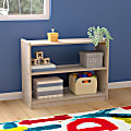 Flash Furniture Bright Beginnings Commercial Wooden&nbsp;Classroom Open Storage&nbsp;Unit, 24-1/2”H x 31-1/2”W x 11-3/4”D, Beech