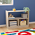 Flash Furniture Bright Beginnings Commercial Modular Wooden&nbsp;Classroom Open Storage&nbsp;Unit, 24-1/2”H x 31-1/2”W x 11-3/4”D, Beech