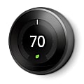 Google™ Nest Programmable Learning Thermostat with Temperature Sensor, 3rd Generation, Black