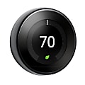 Google™ Nest Programmable Learning Thermostat With Temperature Sensor, 3rd Generation, Black, T3018US 1 thumbnail image