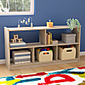 Flash Furniture Bright Beginnings Commercial Modular Wood&nbsp;Classroom Open Storage&nbsp;Unit, 24-1/2”H x 47-1/4”W x 11-3/4”D, Beech 1 thumbnail image