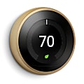 Google™ Nest Programmable Learning Thermostat With Temperature Sensor, 3rd Generation, Brass 1 thumbnail image