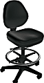 Sitmatic GoodFit Faux Leather Low-Back Stool, Armless, 46 1/2"H, Black