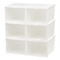 IRIS® Stacking Women's Shoe Storage Containers, 7" x 9 3/4" x 11 3/4", White, Case Of 6 1 thumbnail image
