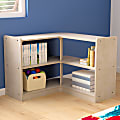 Flash Furniture Bright Beginnings Commercial Tiered Wooden&nbsp;Classroom Open Corner Storage&nbsp;Unit, 24-1/2”H x 31-1/2”W x 31-1/2”D, Beech