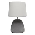 Simple Designs Round Concrete Table Lamp, 16-1/2"H, Gray Shade/Gray Base 1 thumbnail image
