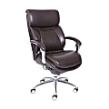 Serta® iComfort i5000 Bonded Leather High-Back Executive Chair, Chocolate/Silver