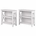 Bush® Furniture Key West Small 30"H 2-Shelf Bookcases, Pure White Oak, Set Of 2 Bookcases, Standard Delivery 1 thumbnail image