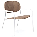 KFI Studios Tioga Lounge Guest Chair With Arms, Beech/White