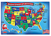 Melissa & Doug 51-Piece USA Map Floor Puzzle
