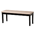 Baxton Studio Teresa Dining Bench, Dark Brown/Sand 1 thumbnail image