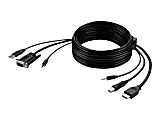 Belkin VGA to HDMI SKVM Combo Cable - 10 ft KVM Cable for Keyboard/Mouse, KVM Switch - First End: 1 x 15-pin HD-15 Male VGA, First End: 1 x 4-pin Type A Male USB, - Black 1 thumbnail image