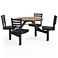 Palmer Hamilton Covey Indoor Cluster Table With 4 Seats, 29" x 54", Fusion Maple/Black 1 thumbnail image