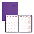 Brownline® Duraflex 14-Month Monthly Planner, 8 7/8" x 7 1/8", 50% Recycled, FSC Certified, Purple, December 2018 to January 2020