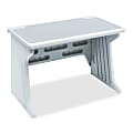 Iceberg Aspira™ Computer Furniture, Computer Workstation, 30"H x 48"W x 28"D, Granite/Platinum 1 thumbnail image