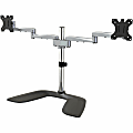 StarTech.com Dual Monitor Stand - Articulating Arms - Height Adjustable - For VESA Mount Monitors up to 32 - Steel/Aluminum - Black, Silver 1 thumbnail image