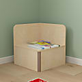 Flash Furniture Bright Beginnings Commercial Grade Modular Classroom Seating Wooden Corner Table, 18"H x 16-1/2"W x 16-1/2"D, Beech