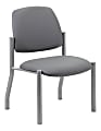 Boss Office Products Vinyl Mid-Back Armless Guest Chair, Gray