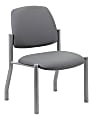 Boss Office Products Vinyl Mid-Back Armless Guest Chair, Gray 1 thumbnail image