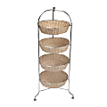 Mind Reader 4-Tier Stainless-Steel Mobile Cart, Brown