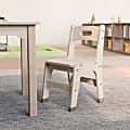 Flash Furniture Bright Beginnings Commercial-Grade Wooden Classroom Chairs With Non-Slip Foot Caps And Carry Handle, 20-3/4"H, Beech, Set Of 2 Chairs 1 thumbnail image