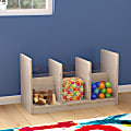 Flash Furniture Bright Beginnings Commercial-Grade Modular Double-Sided Multipurpose Wooden Classroom Storage Unit, Beech - MKKE24558 1 thumbnail image
