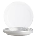 JAM PAPER Round Plastic Party Plates, Medium, 9 inch, Clear, 20/Pack  1 thumbnail image