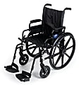 Medline Excel K4 Extra-Wide Lightweight Wheelchair, Swing Away, 20" Seat, Gray 1 thumbnail image