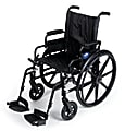Medline Excel K4 Extra-Wide Lightweight Wheelchair, Swing Away, 20" Seat, Gray