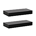 Kate And Laurel Havlock Wall Shelves, 2-1/4”H x 18”W x 8”D, Black, Set Of 2 Shelves 1 thumbnail image