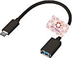 Custom USB Type-C Adapter Cable, 8", Black 1 thumbnail image