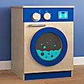 Flash Furniture Bright Beginnings Commercial Grade Wooden Kids Washing Machine, 20-1/2”H x 15-1/2”W x 15-3/4”D, Beech - MKME03546 1 thumbnail image